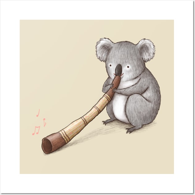 Koala Playing the Didgeridoo Wall Art by Sophie Corrigan